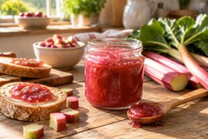 Délices acidulés : la confiture maison de rhubarbe