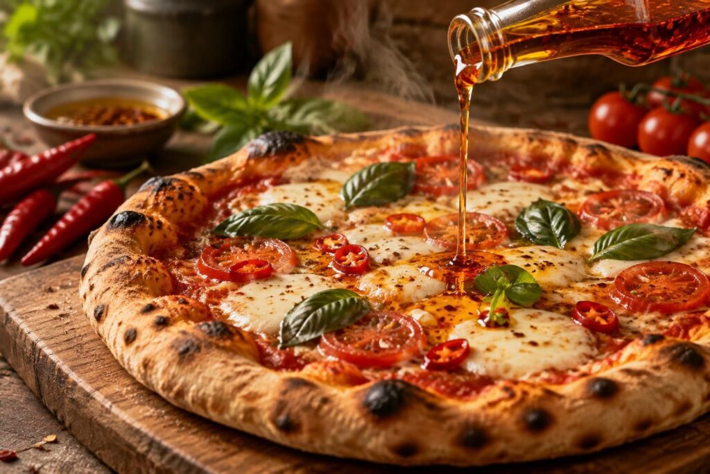 Huile pimentée : le secret épicé pour sublimer vos pizzas